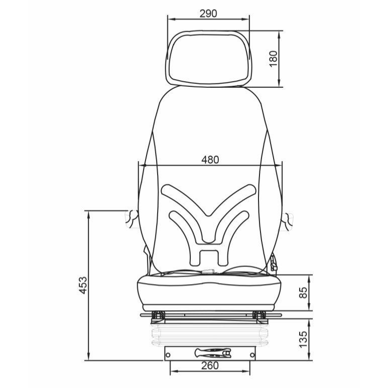 Universal High Back Compact Tractor Seat - Durable & Comfortable Universal High Back Compact Tractor Seat - Durable & Comfortable